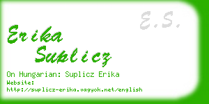 erika suplicz business card